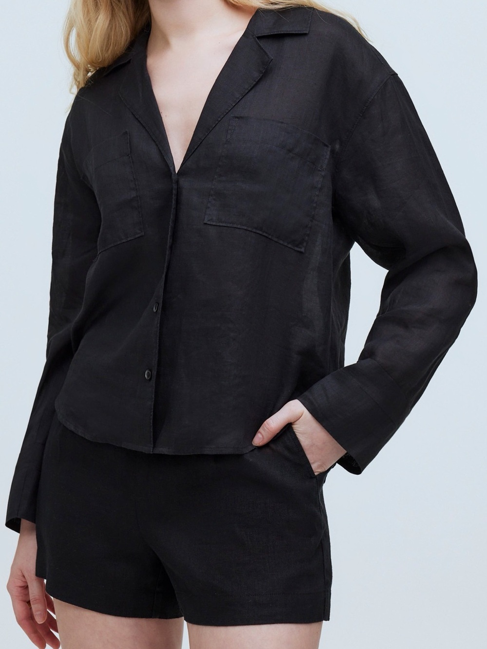Madewell Resort Ramie Button-Up Shirt M